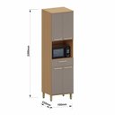 Ver imagem 3 de Paneleiro 100 Mdf 4 Portas com Espaço para Forno e Micro-ondas 70cm Duna Luciane Móveis