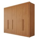 Ver imagem 2 de Guarda-Roupa Casal 100% MDF 5 Portas 8 Gavetas Bari Marrom/Cinamomo