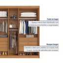 Ver imagem 6 de Guarda-Roupa Casal 100% MDF 5 Portas 8 Gavetas Bari Marrom/Cinamomo