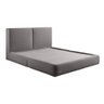 Cama com Cabeceira Elva Queen Base no Chão Veludo Luxo Cinza G92 - Gran Belo - 2