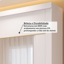 Ver imagem 5 de Guarda-Roupa Casal 2 Portas de Correr com Pés e 4 Espelhos 229cm 100% MDF Talin Espresso Móveis Branco