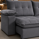 Ver imagem 4 de Sofa Retratil/Reclinavel 3 Lugares Florida Cinza Fatto