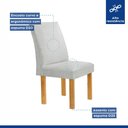Ver imagem 6 de Conjunto Mesa Stella Ripada 170cm com 6 Cadeiras Canela Tampo Smart Plus com Vidro