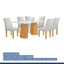 Ver imagem 7 de Conjunto Mesa Stella Ripada 170cm com 6 Cadeiras Canela Tampo Smart Plus com Vidro