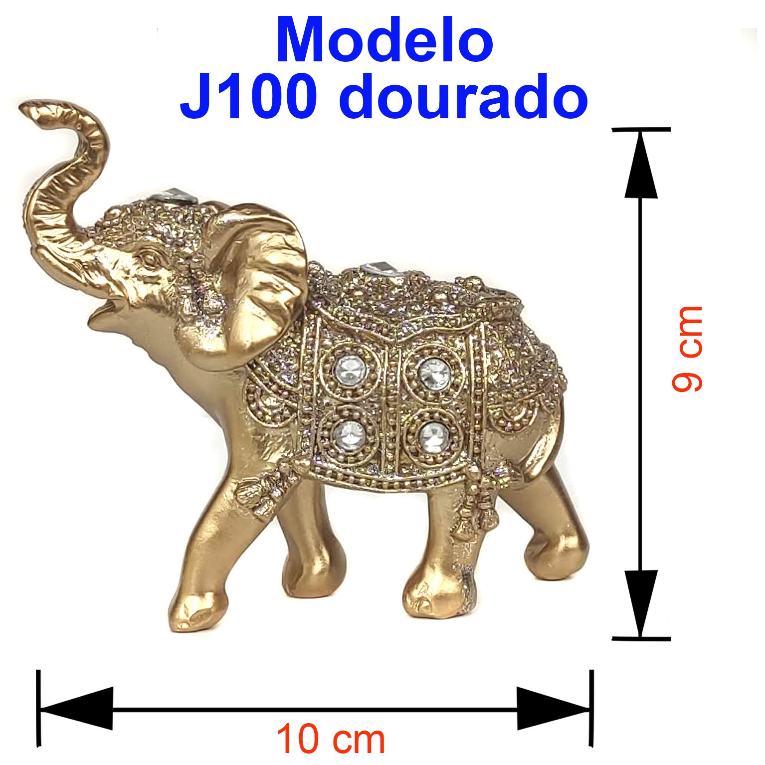 Trio Elefantes Decorativo Resina Indiano Sabedoria Sorte 3 - TrioJdour - 2