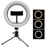 Ring Light 22cm 8 Polegadas Led 28w Iluminador Usb Controlador 3 Cores Tripe Mesa - 1