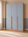 Ver imagem 1 de Guarda Roupa MDF 18mm 3 Portas Azul Sereno com Carvalho Malva