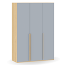 Ver imagem 6 de Guarda Roupa MDF 18mm 3 Portas Azul Sereno com Carvalho Malva