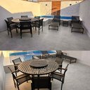 Ver imagem 5 de Kit Mesa Ripada Giratória 1,40m + 6 Poltronas + 2 Espreguiçadeiras + Mesa Lateral Alumínio Tela