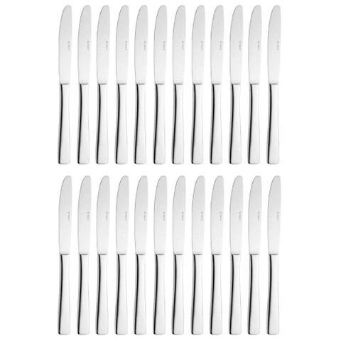 Jogo 24 Facas de Mesa Aço Inox 23,5cm Pisa Wolff Mesa Posta Restaurante Buffet