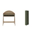Ver imagem 2 de Conjunto de Escritório 2 Peças 1 Escrivaninha e 1 Estante com 5 Prateleiras Multy Verde/Menta