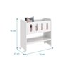 Mini Berço Moisés Zain Branco Fosco 3 em 1 com Colchão Vira Trocador ou Escrivaninha Quarto de Bebê - 6