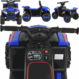 Quadriciclo Eletrico Infantil Zippy Toys Atv Super 6v Azul - 3