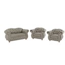 Ver imagem 1 de Sofá Chesterfield Merlo 2 lugares 1,80 + 2 Poltronas - Suede Cinza Camurça / decoração, recepção, sa