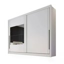 Ver imagem 5 de Guarda Roupa Mônaco 2 Portas 4 Gavetas 1 Espelho Cor:branco