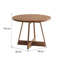 Ver imagem 2 de Mesa de Jantar Redonda 1 m Átria 1594 Carraro Nogal/Rose