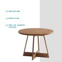 Ver imagem 4 de Mesa de Jantar Redonda 1 m Átria 1594 Carraro Nogal/Rose