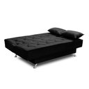 Ver imagem 3 de Sofá Cama 1,80m Istambul Suede Preto Mirra Decor