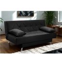 Ver imagem 1 de Sofá Cama 1,80m Istambul Suede Preto Mirra Decor