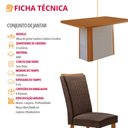 Ver imagem 7 de Mesa de Jantar Isadora 120cm Tampo MDF Laminado Canto Copo com 4 Cadeiras Lisa