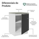 Ver imagem 3 de Balcão de Cozinha 60 cm 1 Porta Branco/Preto Lux Madesa