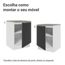 Ver imagem 4 de Balcão de Cozinha 60 cm 1 Porta Branco/Preto Lux Madesa