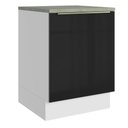 Ver imagem 1 de Balcão de Cozinha 60 cm 1 Porta Branco/Preto Lux Madesa