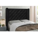 Ver imagem 2 de Cabeceira Vicenza Para Cama Box Queen 160 cm Suede - D’Rossi - Preto