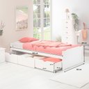 Ver imagem 4 de Cama Solteiro Madeira Maciça 3 Gavetas com Estrado Mia Branco Idimex