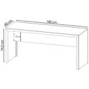 Ver imagem 4 de Escrivaninha Mesa Escritorio 180 Cm Me4185 Preto Tecno Mobili