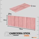 Ver imagem 3 de Cabeceira Modular Cama Casal Autocolante Adesiva 140cm - Rosa