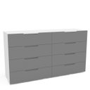 Ver imagem 2 de Cômoda Madri com 8 Gavetas 150x84cm Cinza/Branco 250697