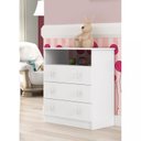 Ver imagem 1 de Cômoda de Bebê 3 Gavetas 1 Nicho Arco-Íris Branco