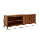 Ver imagem 3 de Rack para Tv 70 Pol Madeira Macica Taeda 2 Portas 180 Cm 1552n Rustico Escuro Festra