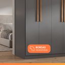 Ver imagem 6 de Modulo de Guarda Roupas para Quarto 4 Portas e 2 Gavetas Madrid Maxel