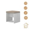 Banqueta Ouro Cor:branco - Camarim - Penteadeira - Mizza Decor - 6
