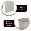 Ver imagem 4 de Banqueta Ouro Cor:branco - Camarim - Penteadeira - Mizza Decor