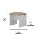 Ver imagem 3 de Banqueta Ouro Cor:branco - Camarim - Penteadeira - Mizza Decor