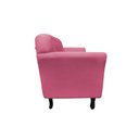 Ver imagem 5 de Namoradeira Decorativa Dália Suede Rosa 2 Lugares Pés Madeira Mz Decor