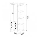 Ver imagem 4 de Guarda Roupa de Bebê Arco-Íris com Canto 2 Portas 3 Gavetas Branco
