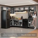 Ver imagem 6 de Armário de Cozinha Completa de Canto Suspenso 465cm Cinza Nice Madesa 07
