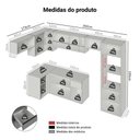 Ver imagem 4 de Armário de Cozinha Completa de Canto Suspenso 465cm Cinza Nice Madesa 07