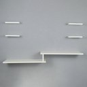 Ver imagem 2 de Rack TV Suspenso para Quarto Sala Branco 115cm