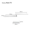 Ver imagem 3 de Rack TV Suspenso para Quarto Sala Branco 115cm
