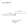 Rack TV Suspenso para Quarto Sala Branco 115cm - 3