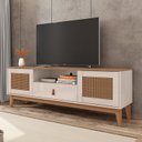 Ver imagem 2 de Rack para TV até 60 Polegadas Pés em Madeira Maciça 160cm Esmeralda Versátile