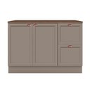 Ver imagem 2 de Balcão 120cm 2 Portas 2 Gavetas com Tampo Unna