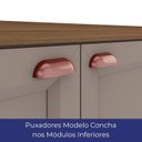 Ver imagem 6 de Balcão 120cm 2 Portas 2 Gavetas com Tampo Unna