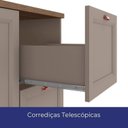 Ver imagem 7 de Balcão 120cm 2 Portas 2 Gavetas com Tampo Unna Cinza/Gris