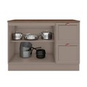 Ver imagem 4 de Balcão 120cm 2 Portas 2 Gavetas com Tampo Unna